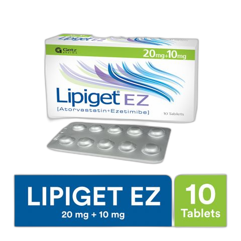 Getz Pharma Lipiget EZ Tablet, 20mg + 10mg, 10-Pack