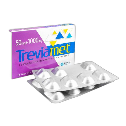 Getz Pharma Treviamet Tablet, 50mg + 1000mg, 14-Pack