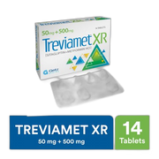 Getz Pharma Treviamet Tablet, 50mg + 500mg, 14-Pack