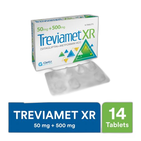Getz Pharma Treviamet Tablet, 50mg + 500mg, 14-Pack