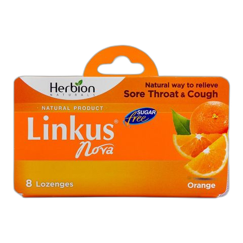 Herbion Linkus Nova Orange Lozenges Sugar-Free, 8-Pack