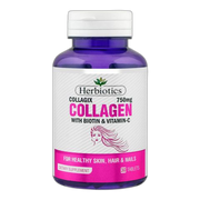 Herbiotics Collagen With Biotin & Vitamin C, For Healthy Skin, Hair & Nails, 750mg Dietary Supplement, 30-Pack