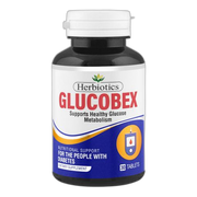 Herbiotics Glucobex Supports Healthy Glucose Metabolism, For Diabetes Patients, Dietary Supplement, 30-Pack