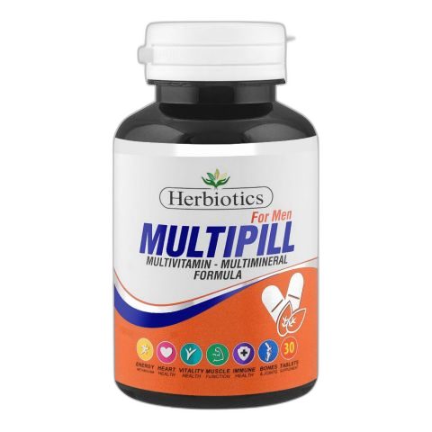 Herbiotics Multipill For Men, Dietary Supplement, 30-Pack