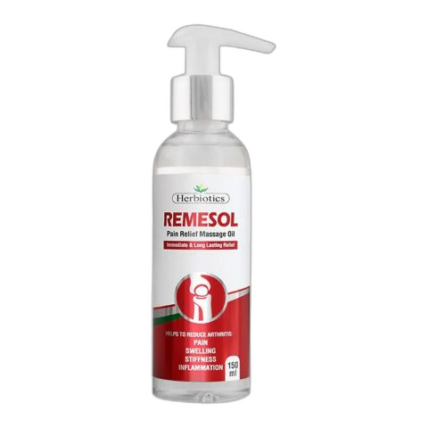 Herbiotics Remesol Pain Relief Massage Oil, Helps To Reduce Arthritis, 150ml