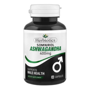 Herbiotics Somnirol Ashwagandha, Supports Male Health, 400mg Dietary Supplement, 30-Pack