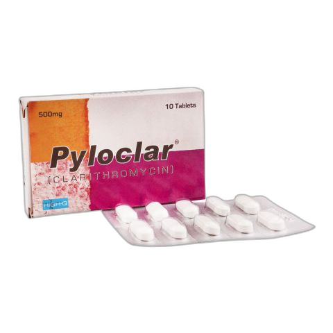 High-Q Pharmaceuticals Pyloclar Tablet, 500mg, 10-Pack