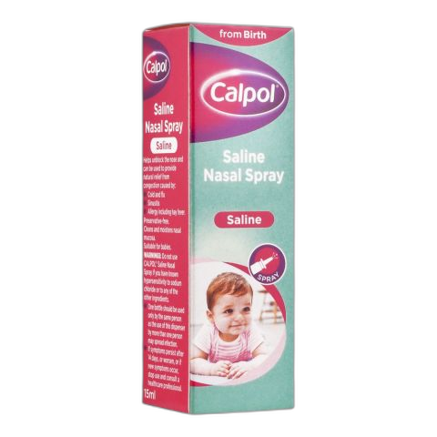 Johnson & Johnson Calpol Saline Nasal Spray, From Birth, 15ml