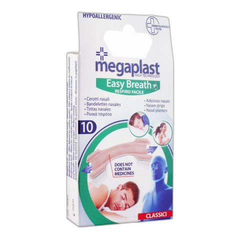 Megaplast Easy Breath Nasal Plasters, 10-Pack