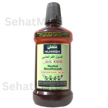 Munnish Herbal Mouthwash for Kids Bubble Gum Flavor 500 ml