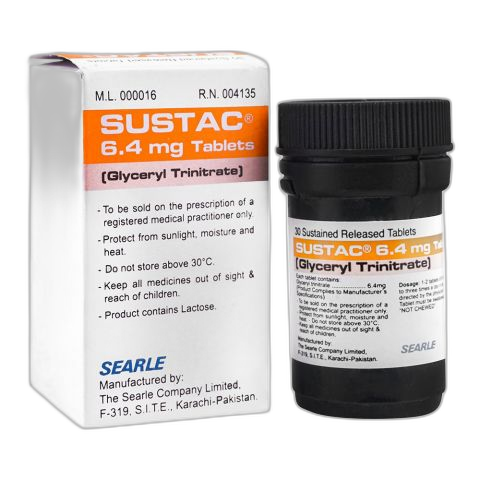 Searle Sustac Tablet, 6.4mg, 30-Pack