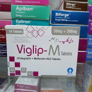 ATCO Laboratories Viglip-M Tablet, 50mg/500mg, 14-Pack