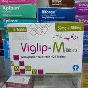 ATCO Laboratories Viglip-M Tablet, 50mg/850mg, 14-Pack
