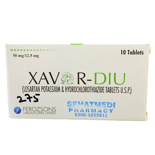 Ferozsons Laboratories Xavor-DIU Tablet, 50mg/12.5mg, 10-Pack