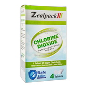 Zeal Pack Chlorine Dioxide Water Disinfecting Tablet, 20mg Each, 4-Pack