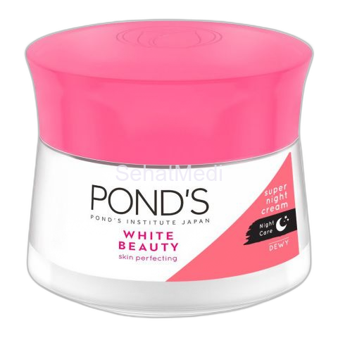 Pond's White Beauty Skin Perfecting Super Night Cream, Dewy, 50g