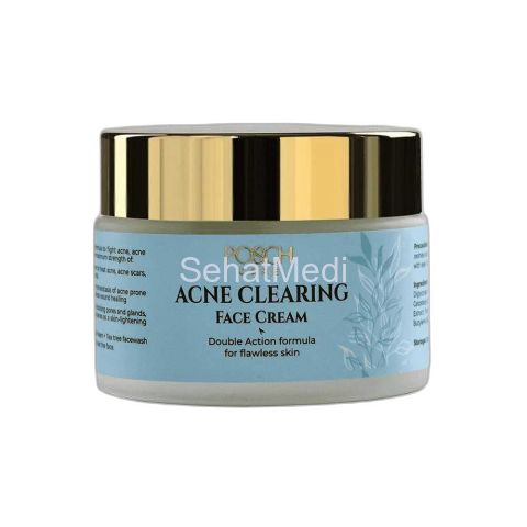 Posch Care Acne Clearing Face Cream, Double Action Formula For Flawless Skin, 50ml