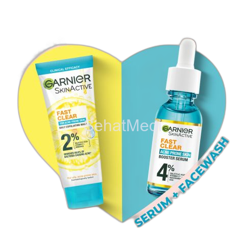 Garnier Anti-Acne Set - Fast Clear Serum 30ml + Facewash 100ml