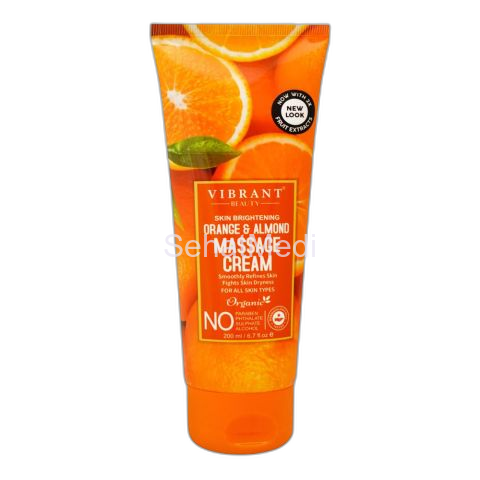 Vibrant Beauty Brightening Almond & Orange Nourishing Massage Cream, For All Skin Types, 200ml
