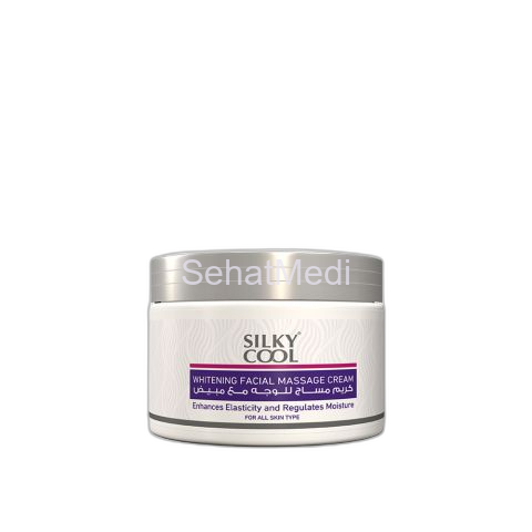 Silky Cool Extra Whitening Facial Massage Cream, All Skin Types, 350ml