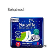 Butterfly Breathables Maxi Thick Sanitary Pads Extra Long 8 Pcs