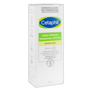 Cetaphil Daily Defence Face Moisturizer, Day Cream & Sunscreen, SPF 50, For All Skin Types, 50g