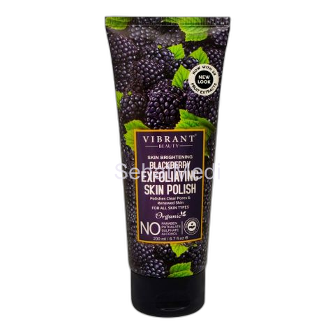 Vibrant Beauty Brightening Blackberry Exfoliating Skin Polish, For All Skin Types, 200ml