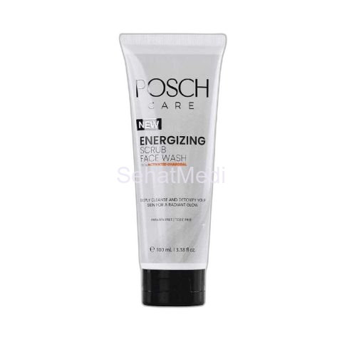 Posch Care Activated Charcoal Energizing Scrub Face Wash, 100ml