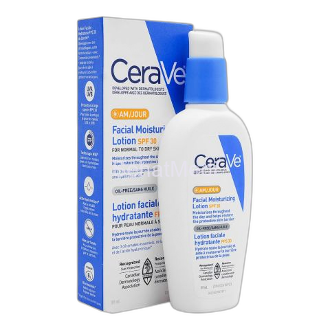 CeraVe AM/Jour Oil-Free Facial Moisturizing Lotion With SPF-30, 89ml