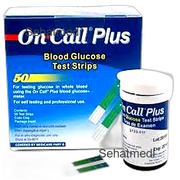 On Call Plus Blood Glucometer Test Strips (Box = 50 Test Strips)