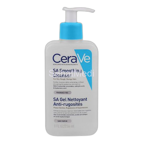 CeraVe Fragrance Free SA Smoothing Cleanser, For Dry, Rough & Bumpy Skin, 236ml