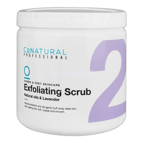 CoNatural Professional Hand & Feet Exfoliating Scrub (2), Naturals Oil & Lavender, 1000ml