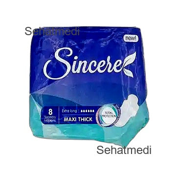 Sincere Maxi Thick Extra Long Sanitary Napkins 8Pcs