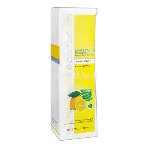Cute Plus White Series Aloe & lemon Brightening Facial Skin Polish, For All Skin Types, 200ml