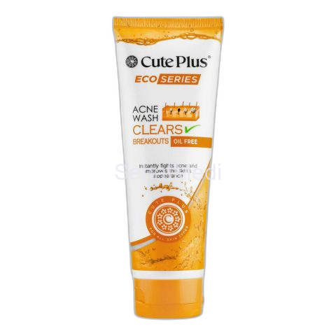 Cute Plus Eco Series Acne Wash Clears Breakouts Oil Free, For All Skin Types, 100ml