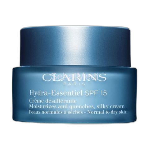 Clarins Paris Hydra-Essentiel SPF 15 Silky Cream, Moisturizes & Quenches, Normal To Dry Skin, 50ml