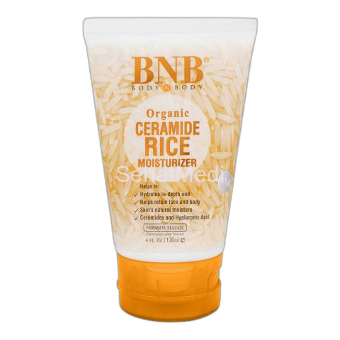 BNB Organic Ceramide Rice Moisturizer, Paraben and Sulfate Free, Dermatologist-Tested, 120ml