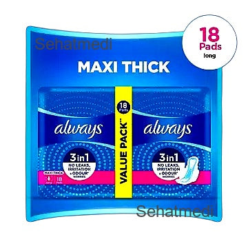 Always Maxi Thick Sanitary Pads Long Value Pack