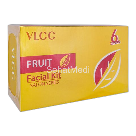 VLCC Salon Series Fruit Facial Facial Kit, Cleanser & Toner+Scrub+Gel+Cream+Pack+Moisturiser, 6-Pack, 300g+100ml
