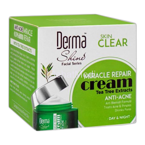 Derma Shine Skin Clear Tea Tree Day & Night Miracle Repair Cream, 50g