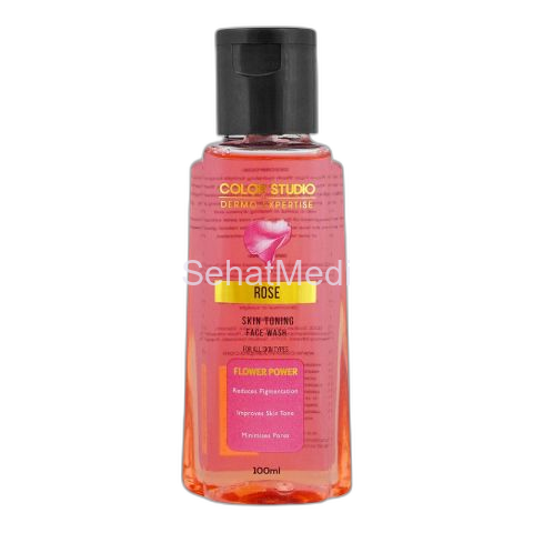 Color Studio Rose Face Wash, Reduces Pigmentation and Pores, For All Skin Types, 100ml