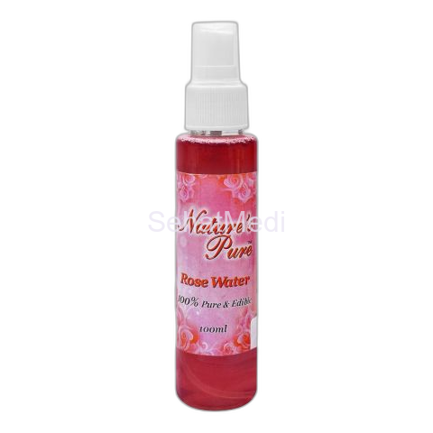 Nature's Pure Rose Water Spray, Keep Refrigerated, Reduce Acne Scars, 100ml