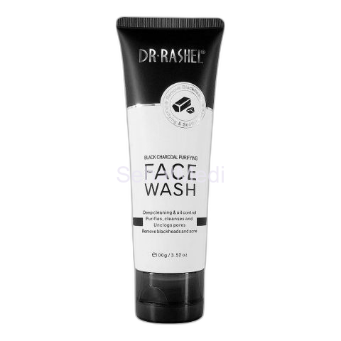 Dr. Rashel Black Charcoal Purifying Face Wash, For All Skin Types, 100g