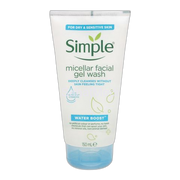 Simple Water Boost Micellar Facial Gel Wash, For Dry & Sensitive Skin, 150ml