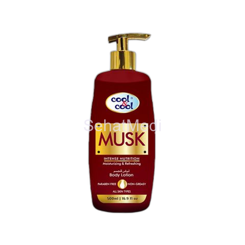 Cool & Cool Musk Body Lotion, Non Greasy & Paraben Free, For All Skin Types, 500ml