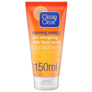 Clean & Clear Morning Energy Shine Control Daily Facial Scrub, Oil-Free, 150ml