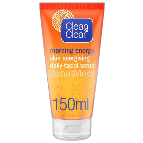 Clean & Clear Morning Energy Shine Control Daily Facial Scrub, Oil-Free, 150ml