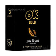 Ok Gold Skin To Skin Condom (1 Box = 3 Pcs)