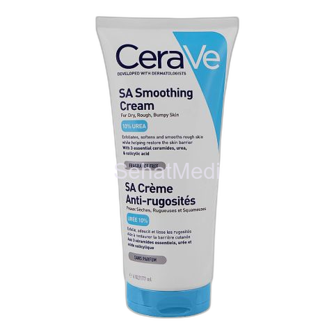 CeraVe Fragrance Free SA Smoothing Cream Dry, Rough Bumpy Skin, 177ml