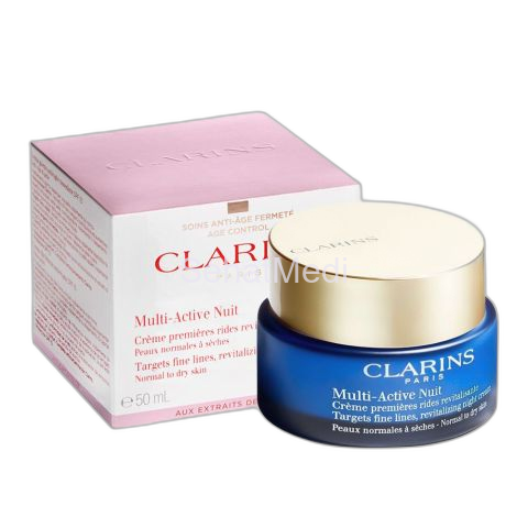 Clarins Paris Multi-Active Nuit Revitalizing Night Cream, For Normal To Dry Skin, 50ml